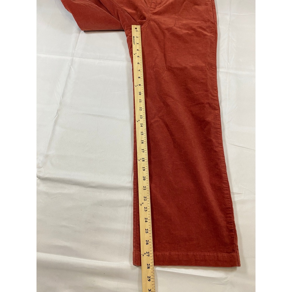 J.Crew Wide Leg Corduroy Pants Burnt Orange Rust High Rise Womens 29 - Picture 7 of 14